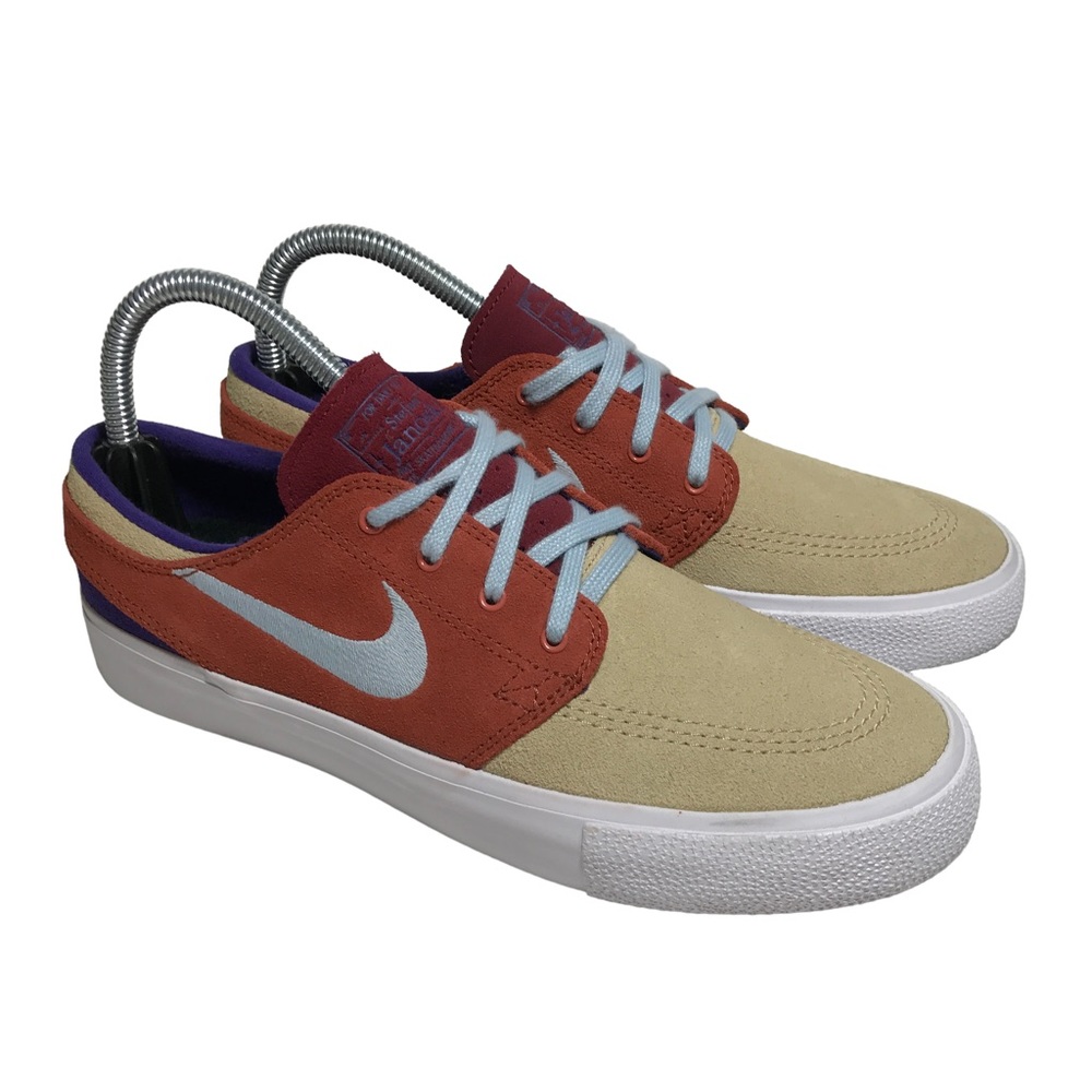 Nike Mens SB Air Zoom Janoski RM Suede Skate Shoes Desert Ore Blue Size 7 NEW
